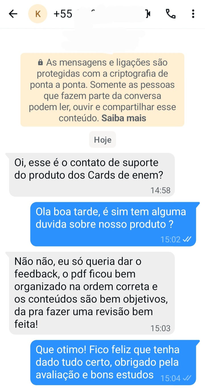 Feedback de estudante 1